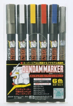 GSI Mr.Hobby GMS105 Gundam Marker Basic Set (6 Piece) Renewal