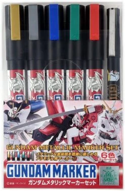 GSI Mr.Hobby GMS121 Gundam Marker Metallic Marker Set (Renewal)