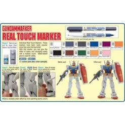 GSI Mr.Hobby GMS113 Gundam Marker Real Touch Marker Set 2 (6 Piece) -Model Figures Store 5311