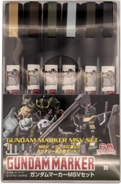 GSI Mr.Hobby GMS127 Gundam Marker MSV Set (6 Markers)