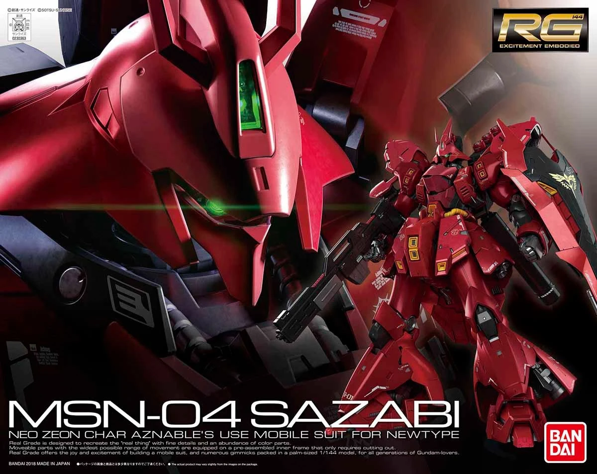 Bandai 1/144 RG 29 MSN-04 Sazabi 1 Bandai 1/144 RG 29 MSN-04 Sazabi