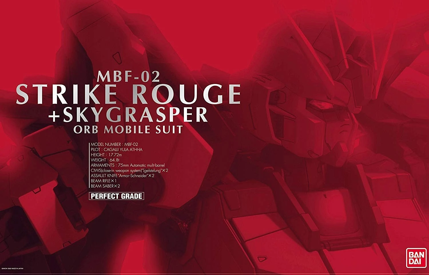 Bandai 1/60 PG Perfect Grade Strike Rouge + Skygrasper 1 Bandai 1/60 PG Perfect Grade Strike Rouge + Skygrasper