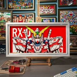 Framed Arts Handmade 3D Decor Paper Art RX-0 Unicorn Picture